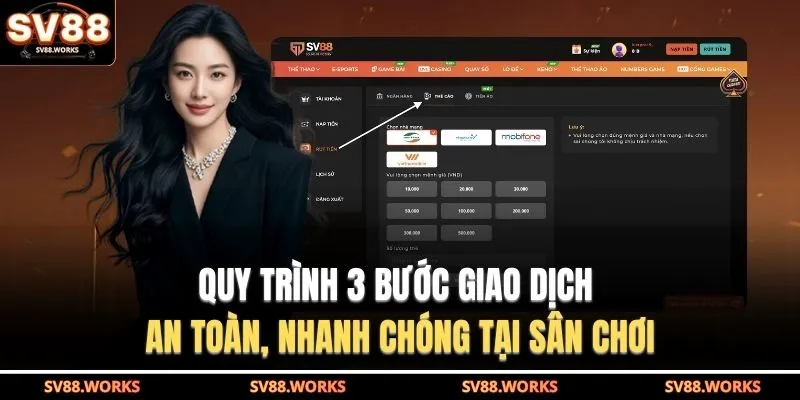 Rút Tiền SV88 2 Quy trình 3 bước giao dịch an toàn, nhanh chóng tại sân chơi